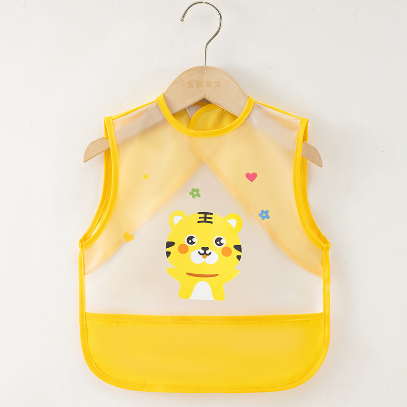 Tablier de bébé sans manches en TPU : Sans BPA, parfait pour la peinture, les repas et les jeux !